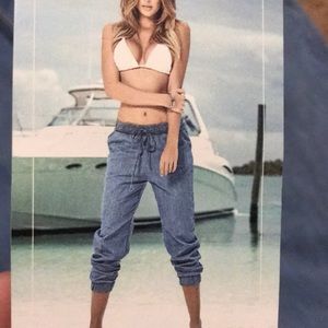 Chambray blue joggers NWT